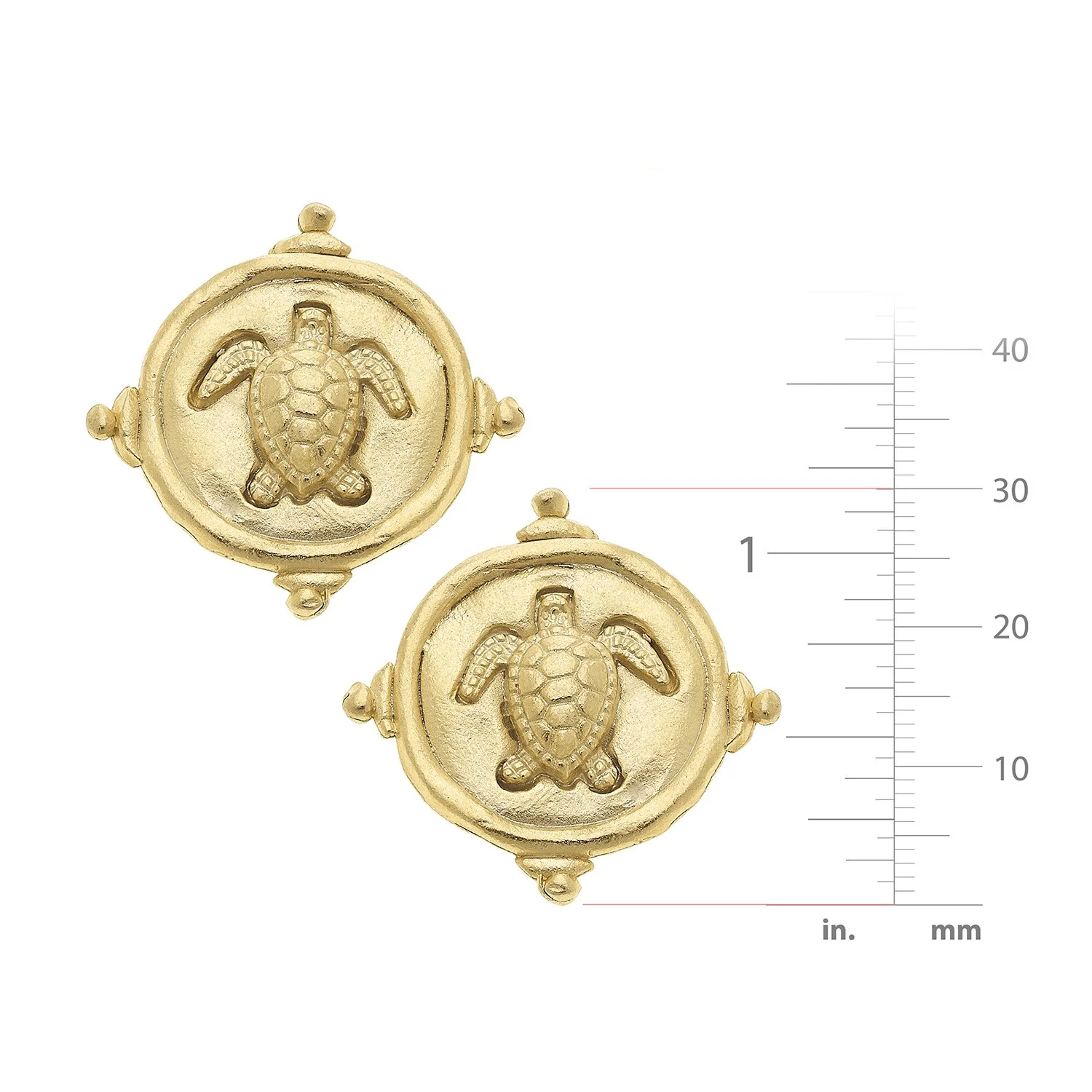 Turtle Intaglio Studs - Image 2