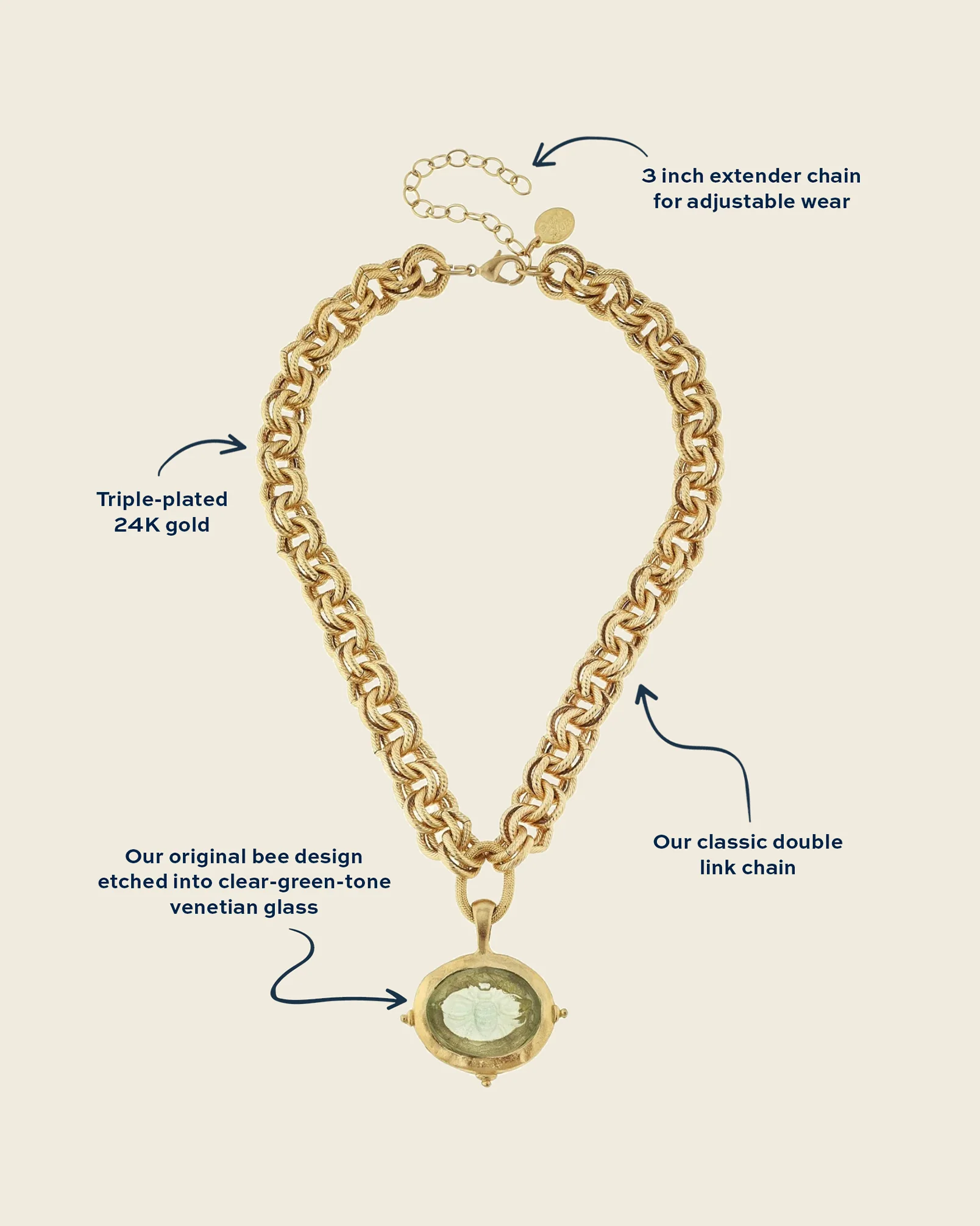 Venetian Glass Bee Necklace - Image 9