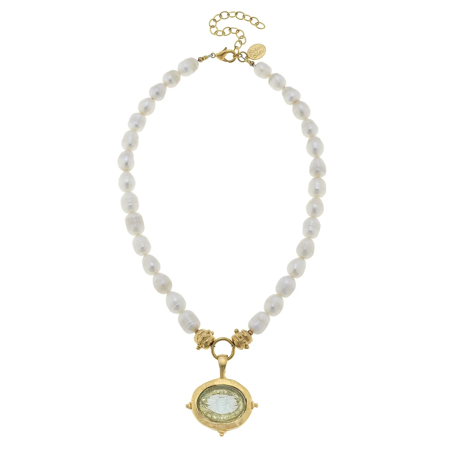 Venetian Glass Bee Pearl Necklace - Image 3