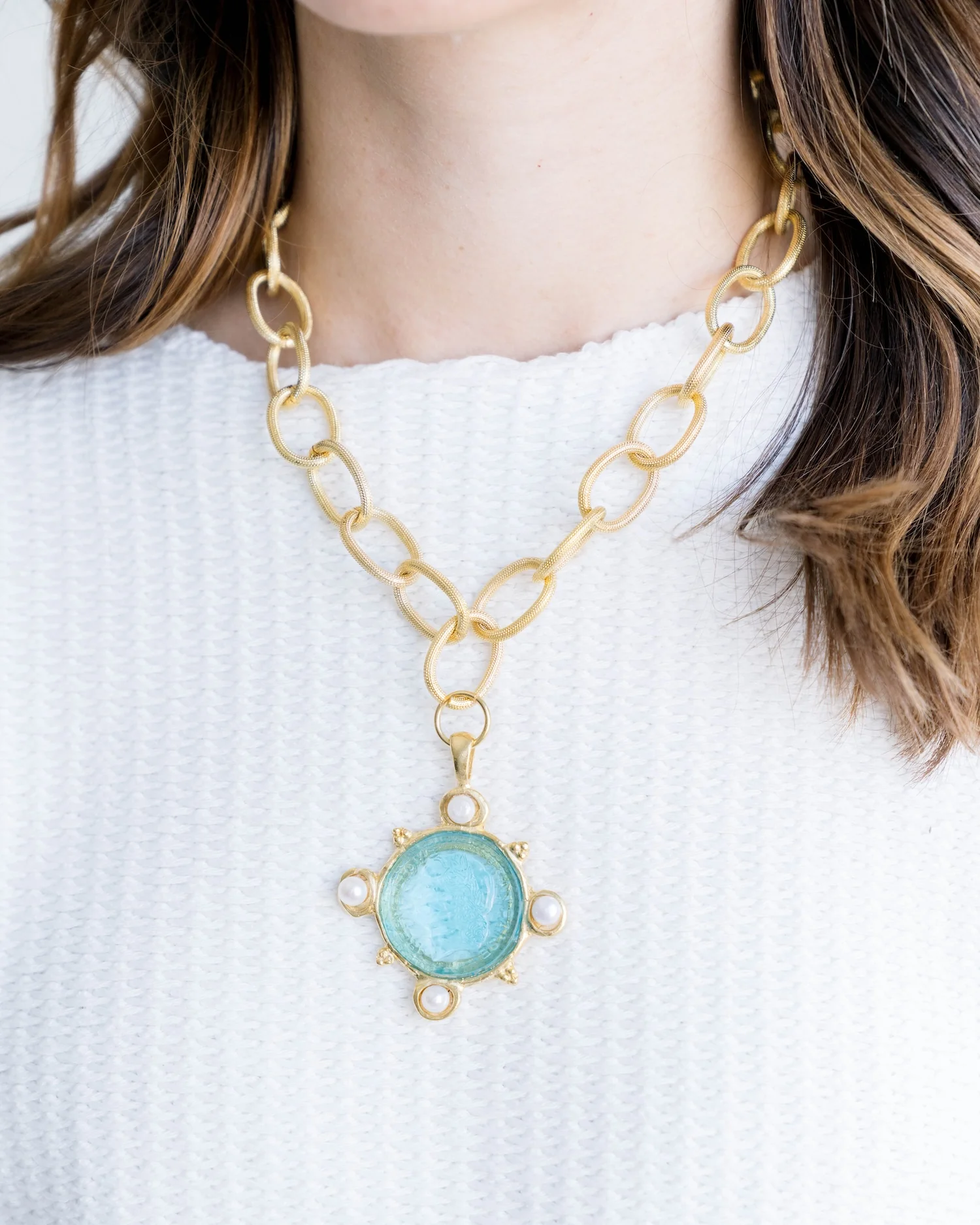 Venetian Glass Chain Necklace - Image 3