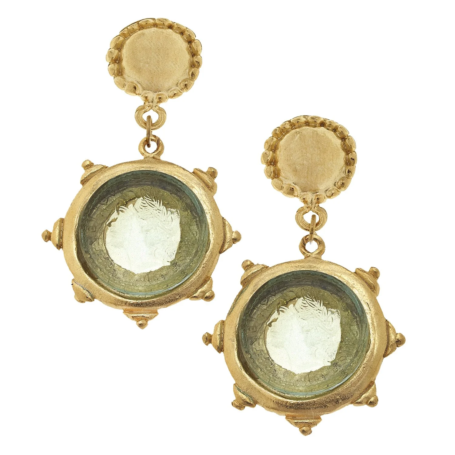 Venetian Glass Coin Earrings - Image 3