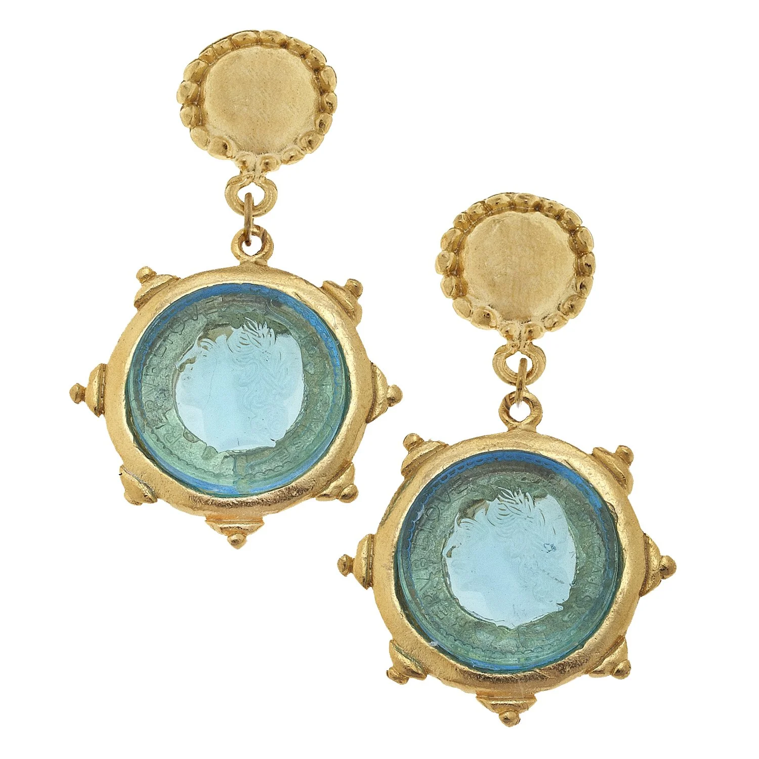 Venetian Glass Coin Earrings - Image 10